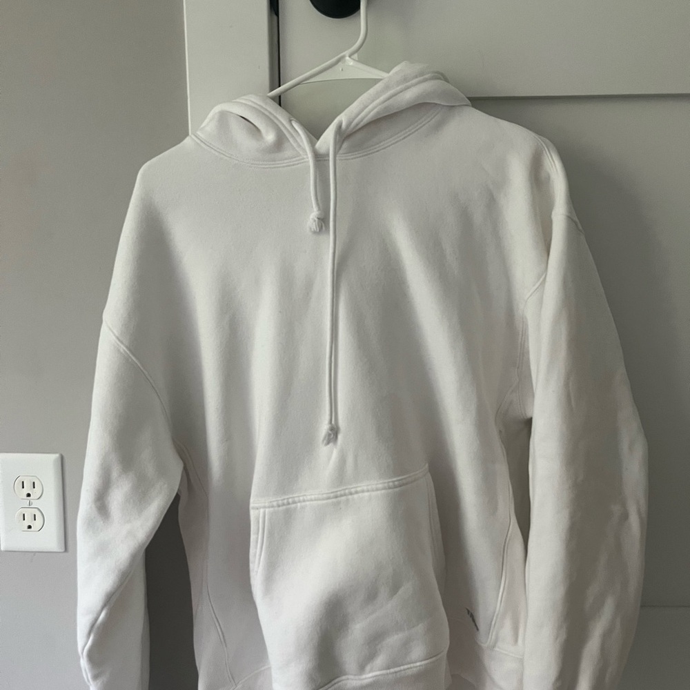Aritzia TNA Boyfriend Fit White Hoodie